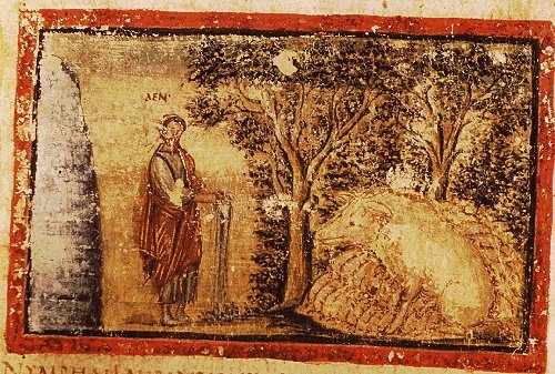 Vergilius_Vaticanus_-_BAV_Lat.3225_-_f69_-_Aeneas_&_the_sow