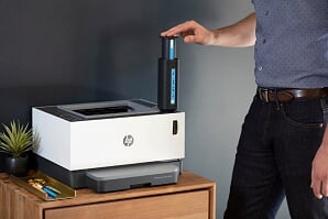 HP дебютира с първия в света лазерен принтер без касети