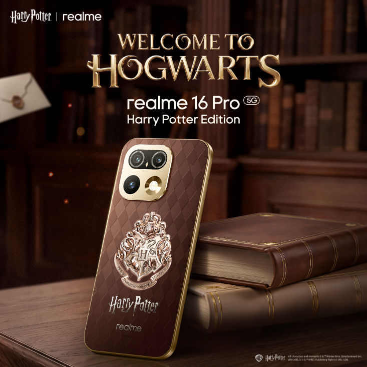 realme разкри дизайна, вдъхновен от „Хогуортс“, на очаквания realme 16 Pro Harry Potter Edition